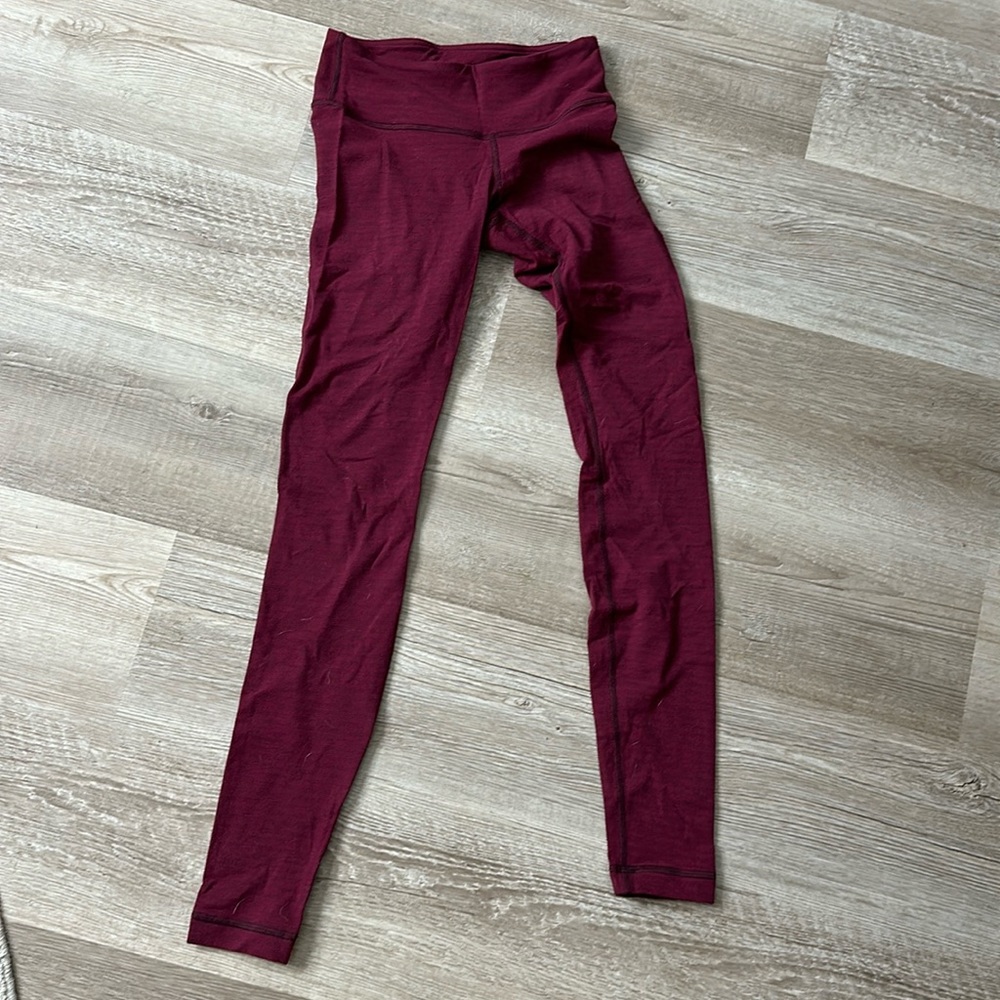 Lululemon cotton red legging. Size 4